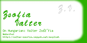 zsofia valter business card